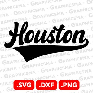 Baseball Style Name SVG File, Houston SVG File, Cricut Baseball Styles Ribbon Custom Names, Houston Svg, Houston SVG Files, Instant Download