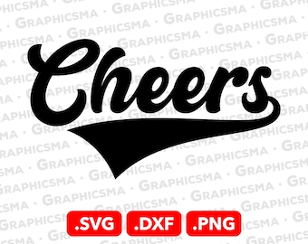 Baseball Style Name SVG File, Cheers SVG File, Cheer Cricut Baseball Ribbon Custom Names Dxf, Cheers Svg, Cheers SVG Files, Instant Download
