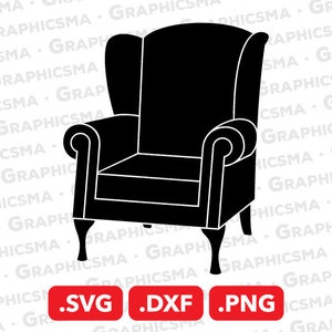 Wing Chair SVG File, Wing Chair DXF, Wing Chair Png, Wing Chair, Sofa Wing Chair Svg, Wing Chair Svg, Wing Chair SVG Files, Instant Download