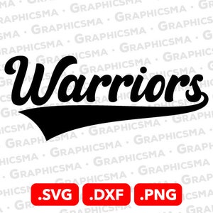 Baseball Style Name SVG File, Warriors SVG File, Baseball Styles Ribbon Custom Names Svg, Warriors Svg, Warriors SVG Files, Instant Download