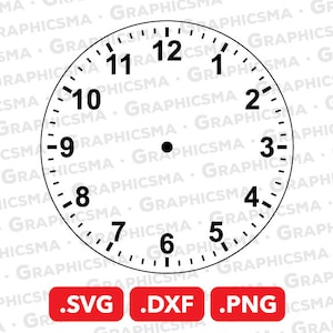 Clock SVG File, Clock DXF, Clock Png, Wall Clock Svg, Svg Watch Plain Custom Empty Template Svg, Watch Svg, Clock SVG Files Instant Download