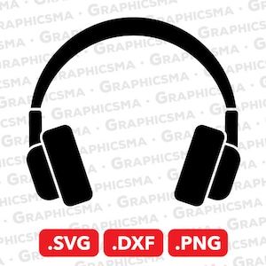Headphone SVG File, Headphone DXF, Headphone Png, Music Headphone Svg, Headphone Logo, Earphone Svg, Headphone SVG Files, Instant Download