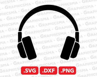 Headphone SVG File, Headphone DXF, Headphone Png, Music Headphone Svg, Headphone Logo, Earphone Svg, Headphone SVG Files, Instant Download