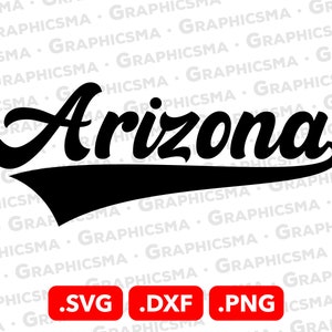 Baseball Style Name SVG File, Arizona SVG File, Cricut Baseball Styles Ribbon Custom Names, Arizona Svg, Arizona SVG Files, Instant Download