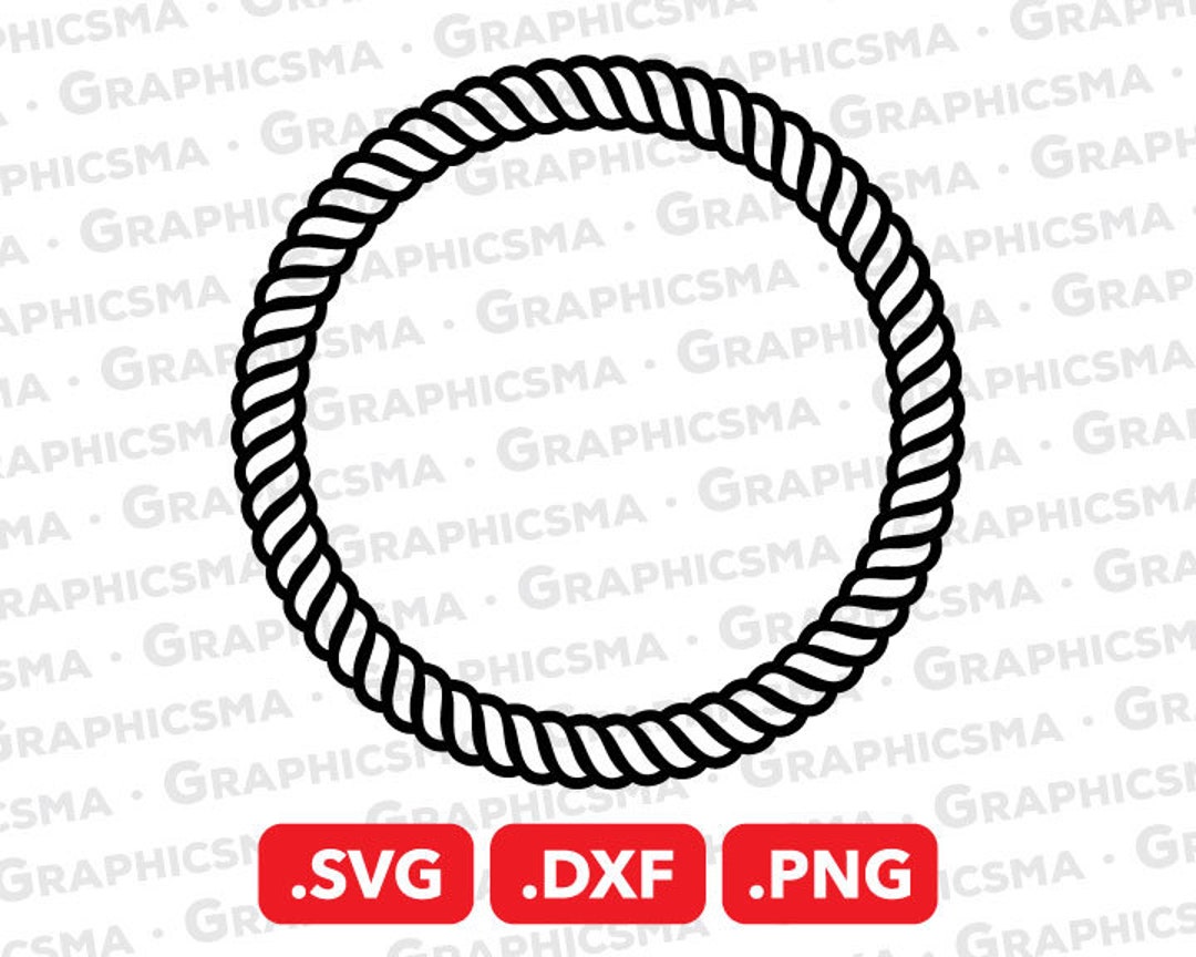 Rope Monogram SVG File, Rope Monogram DXF, Rope Monogram Png, Circle ...