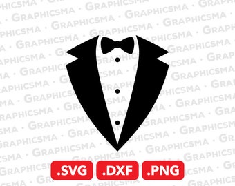 Tuxedo SVG File, Tuxedo DXF, Tuxedo Png, Tuxedo Suit Svg, Tuxedo Suits Svg, Tuxedo Silhouette Icon Symbol, Tuxedo SVG Files Instant Download