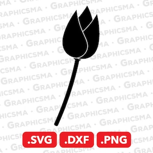 Tulip SVG File, Tulip DXF, Tulip Png, Tulip Flower Svg, Tulip Flower Svg Files, Tulip Silhouette Tulip Svg, Tulip SVG Files Instant Download