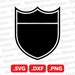 Shield SVG File, Shield DXF, Shield Png, Custom Empty Shield Svg Cut ...