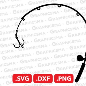 Fishing Rod SVG File, Fishing Rod DXF, Fishing Rod Png, Fishing Rod Svg,  Fishing Hook Fish Dad Svg, Fishing Rod SVG Files, Instant Download