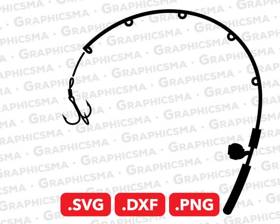 Fishing Rod SVG File, Fishing Rod DXF, Fishing Rod Png, Fishing Rod Svg,  Fishing Hook Fish Dad Svg, Fishing Rod SVG Files, Instant Download