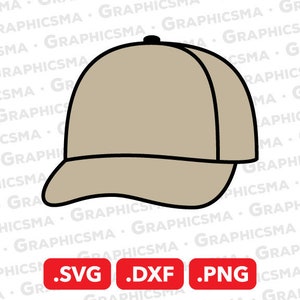 May include: A beige baseball cap with a black brim and a black button on top.