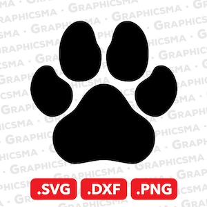 Paw SVG File, Dog Paw DXF, Paw Png, Dog Paw Svg, Panther Paw Svg, Panthers Paw Svg, Paw Clipart Silhouette, Paw SVG Files, Instant Download