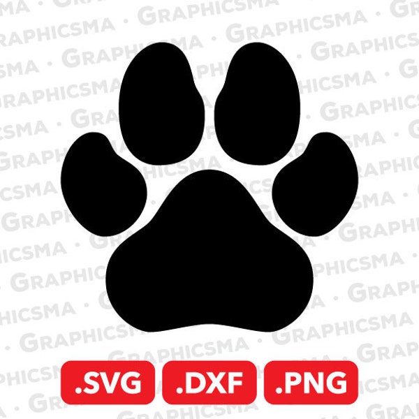 Paw SVG File, Dog Paw DXF, Paw Png, Dog Paw Svg, Panther Paw Svg, Panthers Paw Svg, Paw Clipart Silhouette, Paw SVG Files, Instant Download