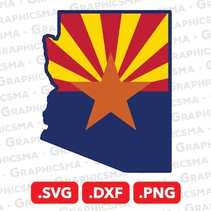 Arizona Flagge Karte SVG-Datei, Arizona Flagge Karte DXF, Arizona Flagge Karte Png Svg, Arizona Star Karte Svg, Arizona Flagge Karte SVG Dateien Instant Download