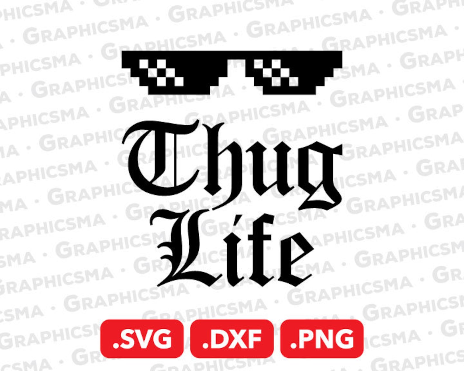 Thug Life SVG File Thug Life DXF Thug Life Png Gangsta Svg Etsy