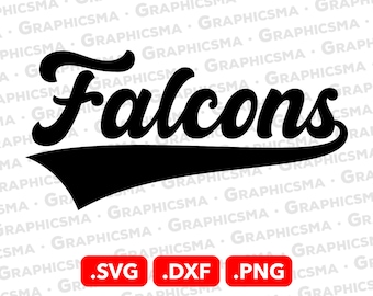 Baseball Style Name SVG File, Falcons SVG File, Dxf Png Cricut Baseball Ribbon Custom Names, Falcons Svg, Falcons SVG Files Instant Download