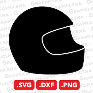 Helmet SVG File, Helmet DXF, Helmet Png, Motor Full Face Svg, Racing Motorcycle Helmet Svg, Racing Helmet, Helmet SVG Files Instant Download
