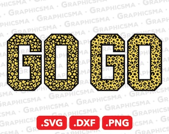 Go Leopard Pattern SVG File, Go Leopard DXF, Football Go Leopard Png, Go Cheetah Skin Football Svg, Go Leopard SVG Files, Téléchargement instantané