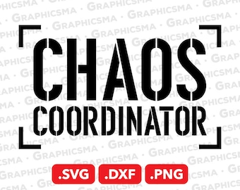 Coordinador del caos Archivo SVG, Coordinador del caos DXF, Coordinador del caos Png, Coordinador del caos, Archivos SVG del coordinador del caos, Descarga instantánea