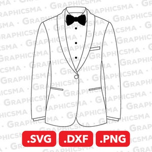 Tuxedo SVG File, Tuxedo DXF, Tuxedo Png, Wedding Tuxedo Suit Svg, Ball Tux Suit Svg, Tux Svg, Tuxedo Svg, Tuxedo SVG Files, Instant Download
