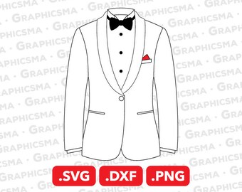 Tuxedo SVG File, Tuxedo DXF, Tuxedo Png, Wedding Tuxedo Suit Svg, Ball Tux Suit Svg, Tux Svg, Tuxedo Svg, Tuxedo SVG Files, Instant Download