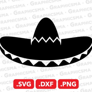 Sombrero Hat SVG File, Sombrero Hat DXF, Sombrero Hat Png, Mexican Sombrero Hat Svg, Hat Clipart, Sombrero Hat SVG Files, Instant Download