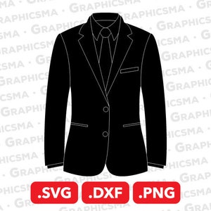 Suit SVG File, Suit DXF, Suit Png, Blazer Svg, Man Suit Svg, Men Suit Svg, Suits Svg, Coat Svg, Necktie Svg, Suit SVG Files Instant Download