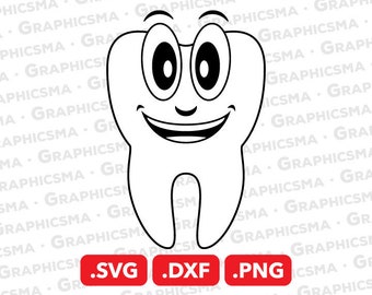 Tooth SVG File, Tooth DXF, Tooth Png, Tooth Fairy Svg, Teeth Svg Tooth Brush Svg, Tooth Fairy, Tooth Face, Tooth SVG Files, Instant Download