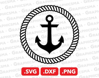 Anchor Monogram SVG, Anchor Monogram Svg File, Anchor Monogram DXF, Cricut Anchor Monogram PNG, Anchor Monogram Svg Files, Téléchargement instantané