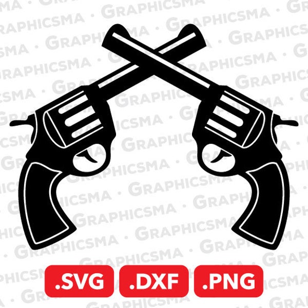 Gun SVG File, Gun DXF, Gun Png, Gun Svg, Pistol Svg, Shooting Gun Svg, Cowboy Pistol Svg, Cowboys Gun Svg, Gun SVG Files, Instant Download