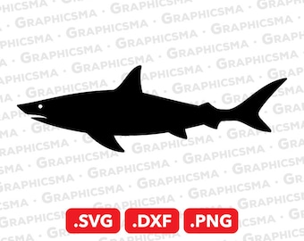 Shark SVG File, Shark DXF, Shark Png, Shark Silhouette, Shark Clipart, Fish Svg, Cricut Cut Fish Shark Svg, Shark SVG Files Instant Download