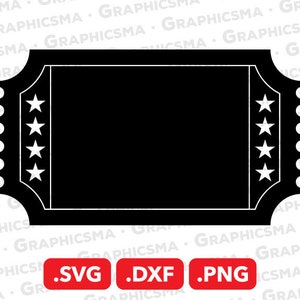 Ticket SVG Datei, Ticket DXF, Ticket Png, Ticket Template Svg, Custom Ticket Leere Einfache Vorlage Svg Cut, Ticket SVG Dateien, Direkter Download