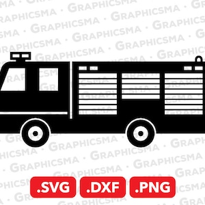 Fire Engine SVG File, Fire Engine DXF, Fire Fighter Truck Png, Fire Department Fireman Brigade Truck, Fire Engine SVG Files Instant Download