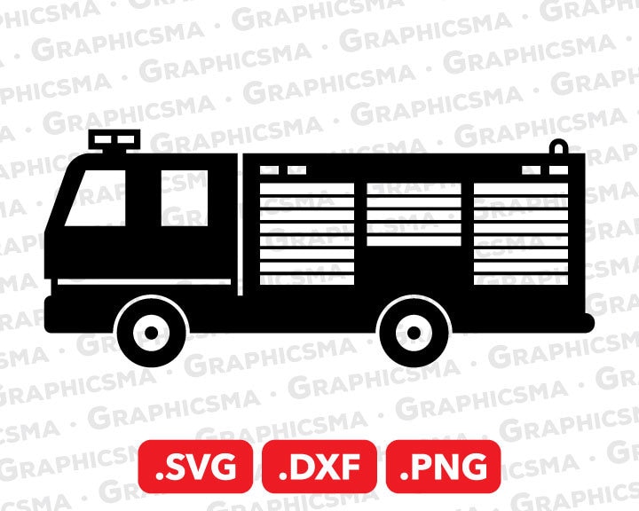 Fire Engine SVG File Fire Engine DXF Fire Fighter Truck Png | Etsy