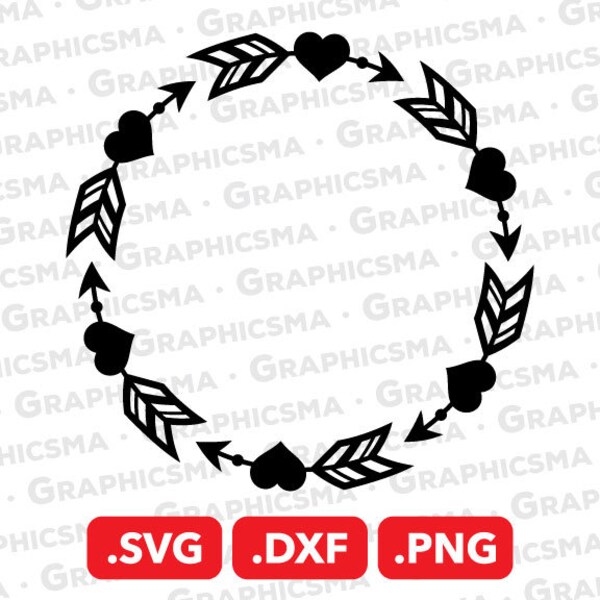 Arrow Monogram SVG File, Arrow Monogram DXF, Arrow Monogram Png, Love Tribal Arrow Monogram Svg, Arrow Monogram SVG Files, Instant Download