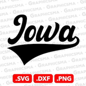 Baseball Style Name SVG File, Iowa SVG File, Iowa Svg Cricut Baseball Styles Ribbon Custom Names, Iowa Svg, Iowa SVG Files, Instant Download