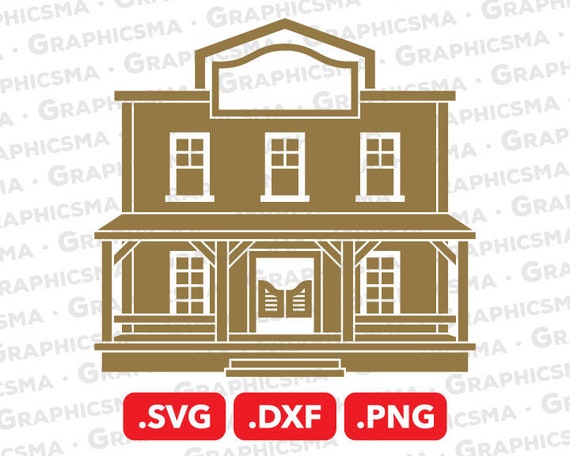 Saloon SVG DXF Cut File Drawing & Illustration Digital Art