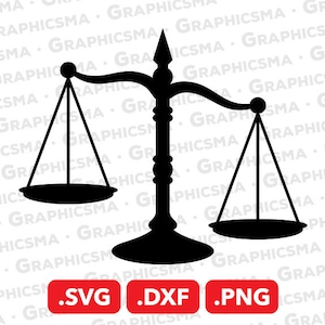 Scales of Justice SVG File, Tilted Scales of Justice DXF, Tilted Scales of Justice Png, Tilted Scales of Justice SVG Files, Instant Download