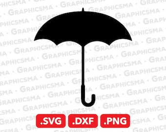 Umbrella SVG File, Umbrella DXF, Umbrella Png, Umbrella Logo Svg, Umbrella Symbol Svg, Black Umbrella, Umbrella SVG Files, Instant Download