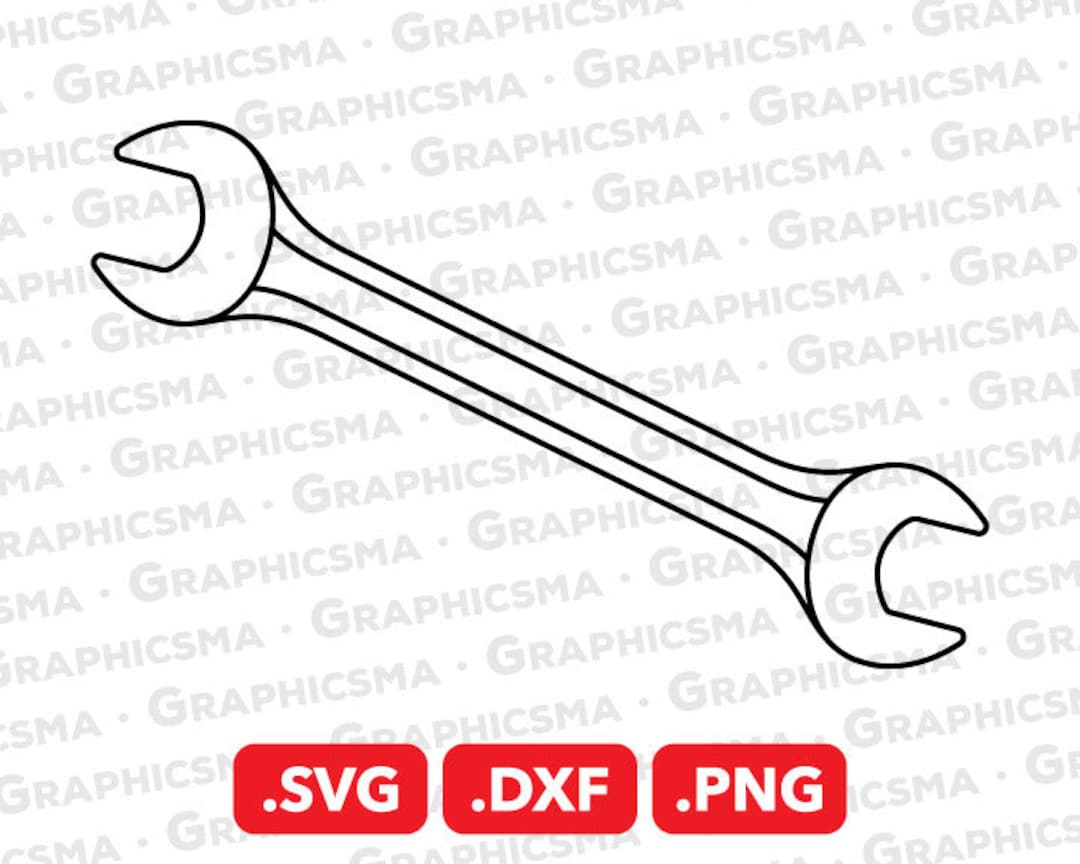 Monkey Wrench SVG, Adjustable Wrench PNG, Wrench Vector, Wrench Cut File,  Wrench Image for Cricut Silhouette Cut File, Print At Home