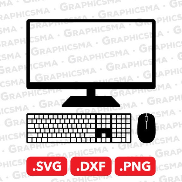 Computer SVG File, Computer DXF, Computer Png, Computer Set Screen Monitor Keyboard Mouse Svg, Pc Svg, Computer SVG Files, Instant Download