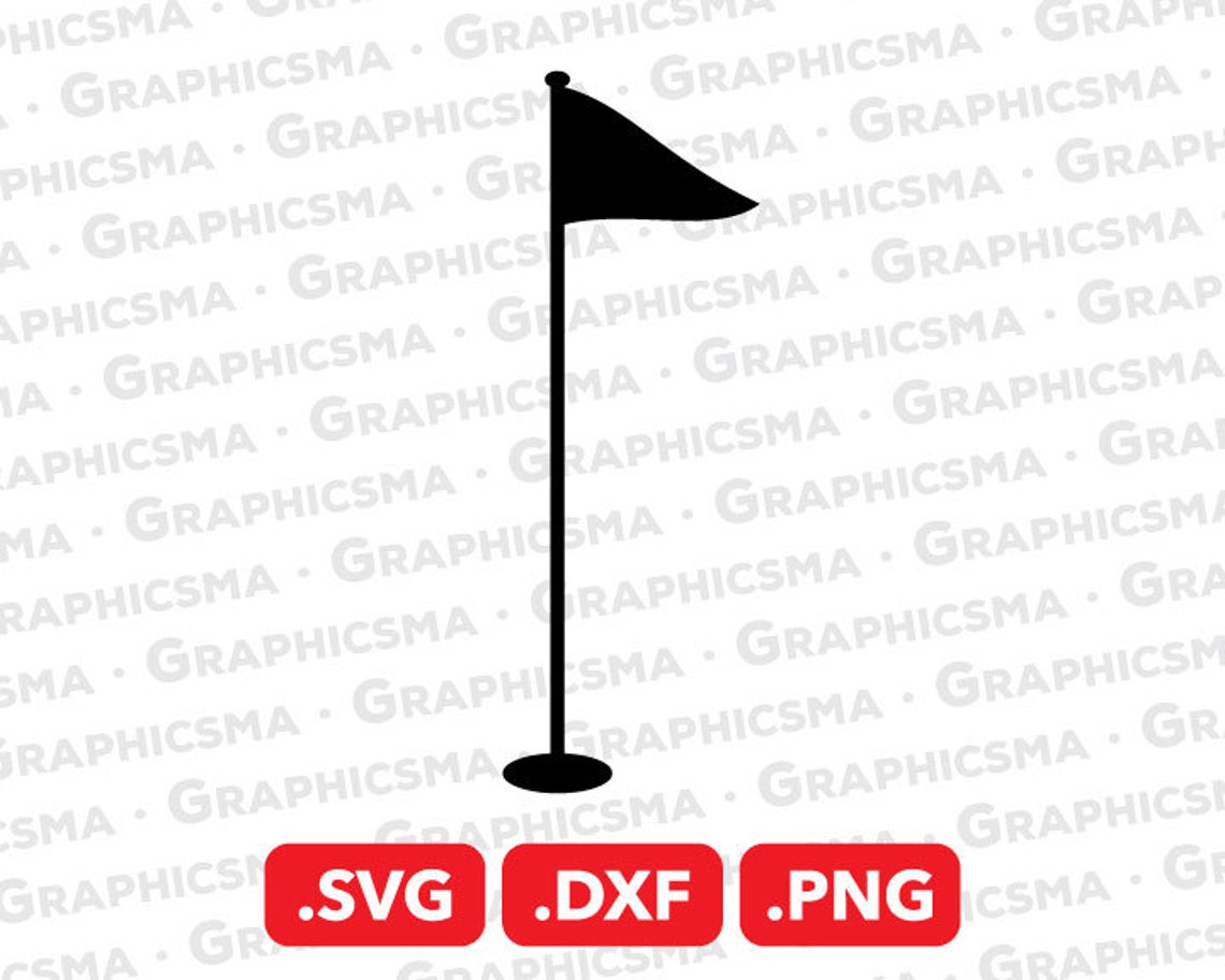 Golf Flag SVG File Golf Flag DXF Golf Png Svg Golf Ball Etsy