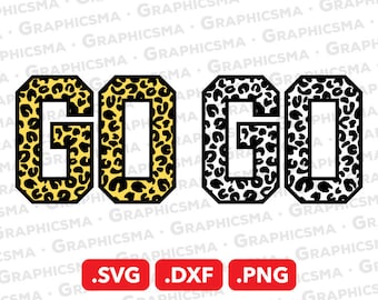 Go Leopard Pattern SVG File, Go Leopard DXF, Football Go Leopard Png, Go Cheetah Skin Football Svg, Go Leopard SVG Files, Téléchargement instantané