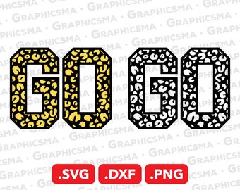 Go Leopard Pattern SVG File, Go Leopard DXF, Football Go Leopard Png, Go Cheetah Skin Football Svg, Go Leopard SVG Files, Téléchargement instantané