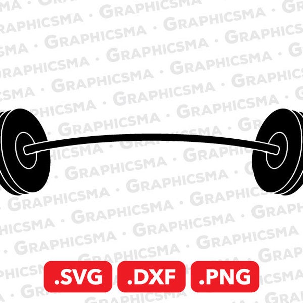 Barbell SVG File, Barbell DXF, Barbell Png, Barbell Silhouette Svg, Gym Dumbbell Svg, Weightlifting Svg, Barbell SVG Files, Instant Download