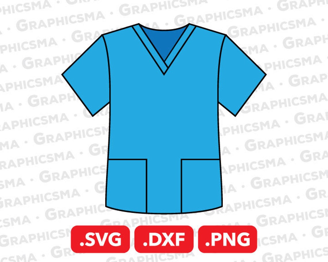 Scrub Top Free Svg