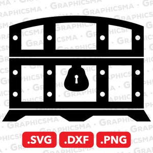 Tesoro cofre SVG archivo, tesoro cofre DXF, cofre del tesoro Png, mapa del tesoro mapa pirata cofre svg, tesoro cofre SVG archivos, descarga instantánea