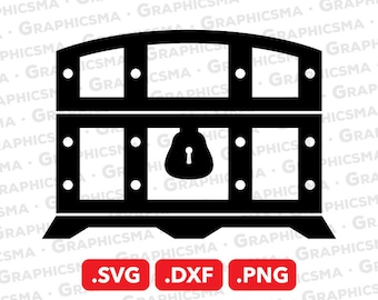 Treasure Chest SVG File, Treasure Chest DXF, Treasure Chest Png, Treasure Map Pirate Chest Svg, Treasure Chest SVG Files, Instant Download