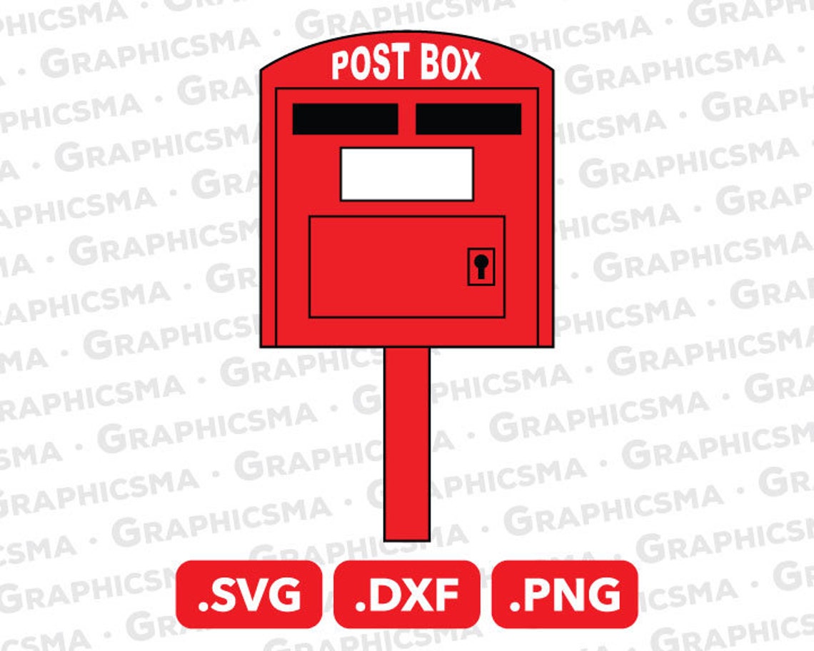 Post Box SVG File Post Box DXF Post Box Png Post Office Etsy