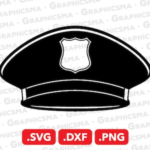 Police Hat SVG File, Police Hat DXF, Police Hat Png, Police Hat Svg, Officer Policeman Hat Svg Files, Police Hat SVG Files, Instant Download
